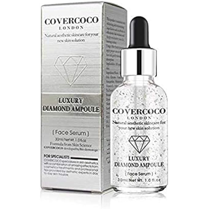 Covercoco LONDON LUXURY DIAMOND AMPOULE FACIAL SERUM ANTI ACNE MOISTURIZER WHITENING ANTI AGING INTENSIVE FACE LIFTING FIRMING BRITENING ANTI WRINKLE NATURAL AESTHETIC SKIN CARE SOLUTION - Image 1